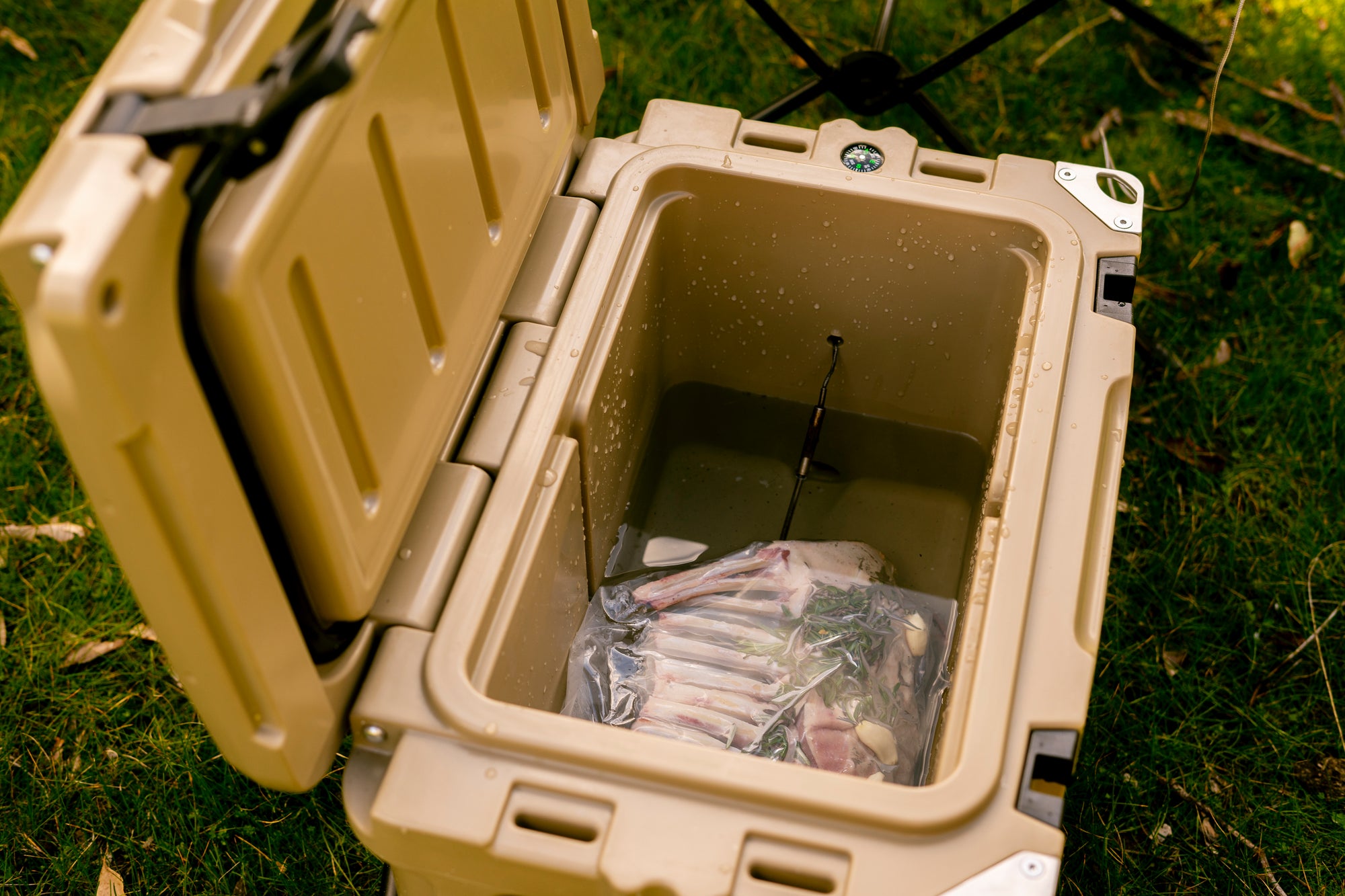 Sous-Vide Lamb Rack in a Cooler