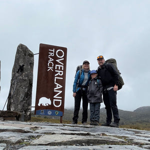 Official Overland Track start sign at Cradle Mountain, Tasmania – Overland Track Transport shuttle drop-off point